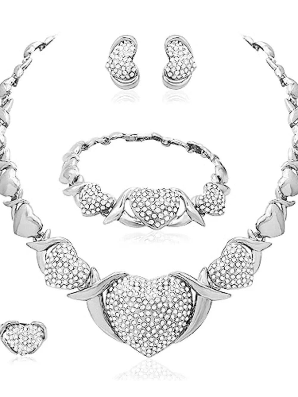 BRAND NEW Silver Bridal Jewelry Set